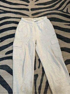 Aritzia Light Gray Cargo Sweatpants